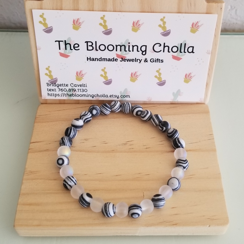 Malachite & Aurora Bead Bracelet